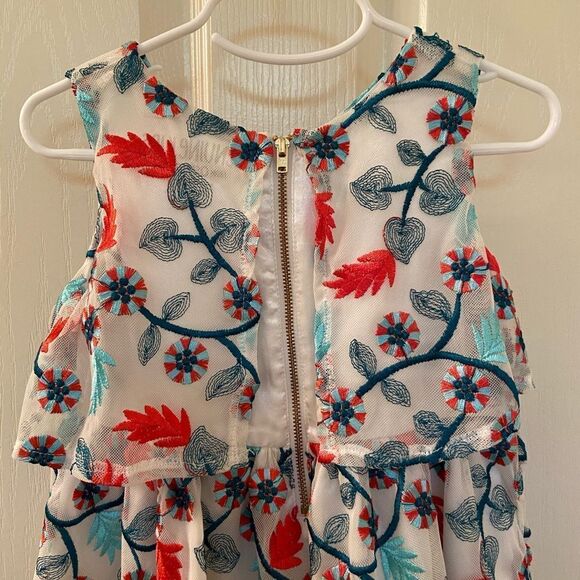 Genuine Kids from Oshkosh Red Green Embroidered Peppermint Swirl Dress Size 4T - Picture 7 of 8